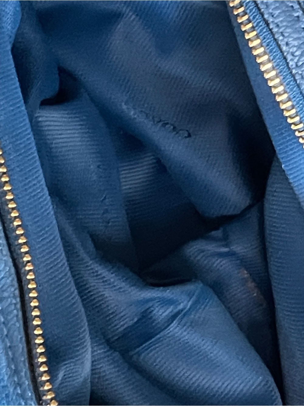 COACH Edie 31 Cobalt Blue Pebbled Leather Shoulder Bag - Picture 11 of 14